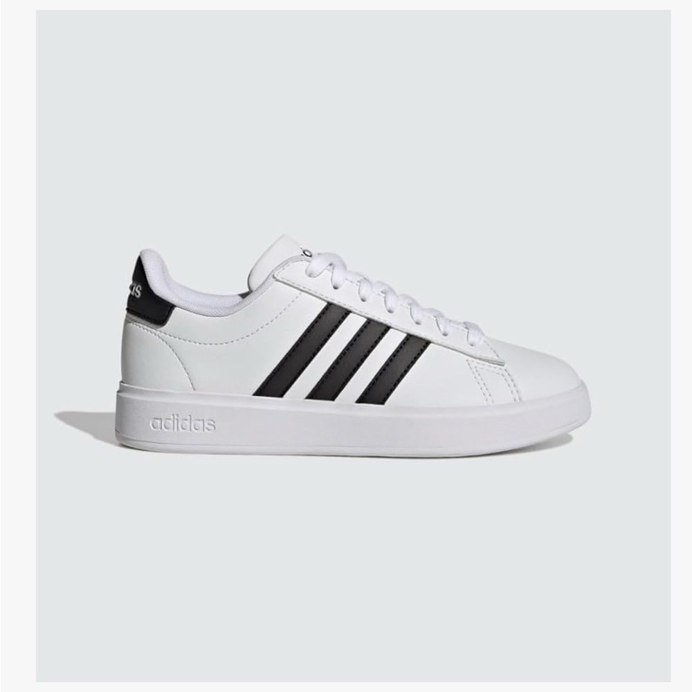 Adidas Classic White with Black Stripes Shoes
